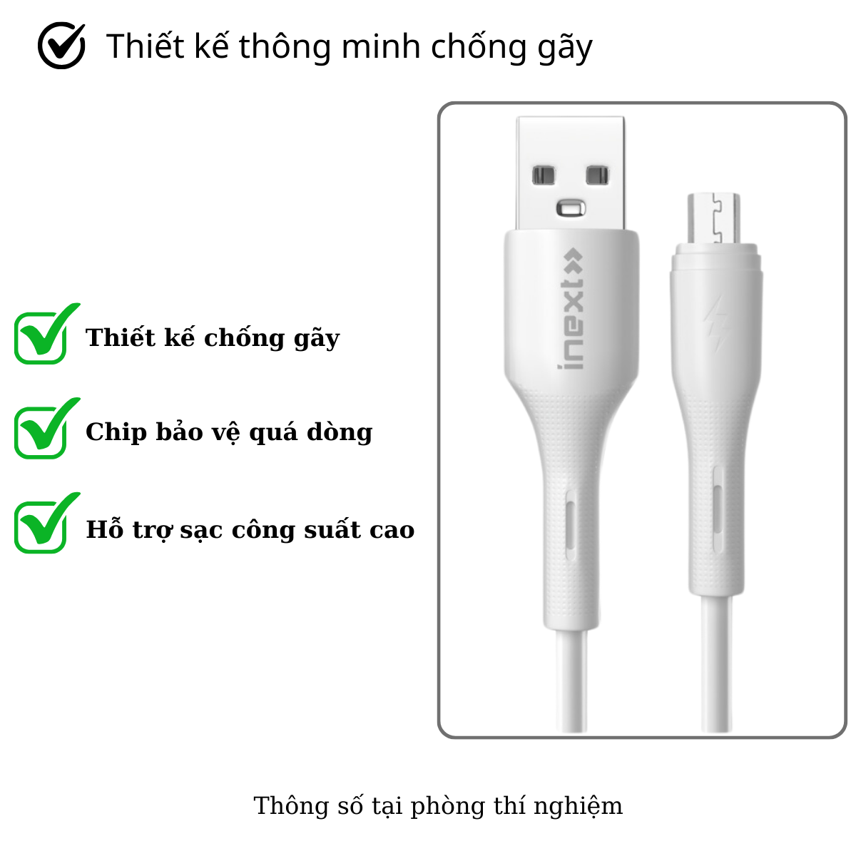 Cáp Sạc Nhanh 15W iNext X9